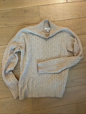 J. Crew Women’s Cable-Knit Mockneck Sweater - Light Tan